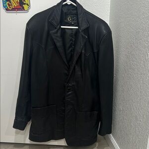 Alexis Black genuine Leather Jacket size medium vintage
